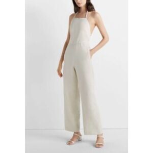 Club Monaco Beige Linen Blend Jumpsuit Size 10